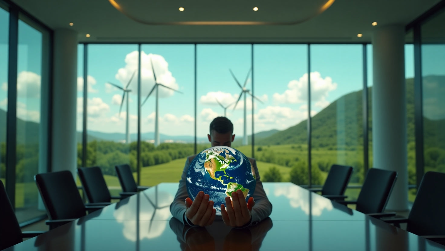 Graph showing fluctuating carbon credit price trends in Europe with EU map background