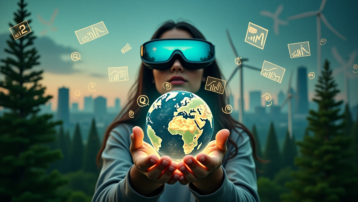 Professional infographic showing carbon credits trading and environmental impact in India with modern design