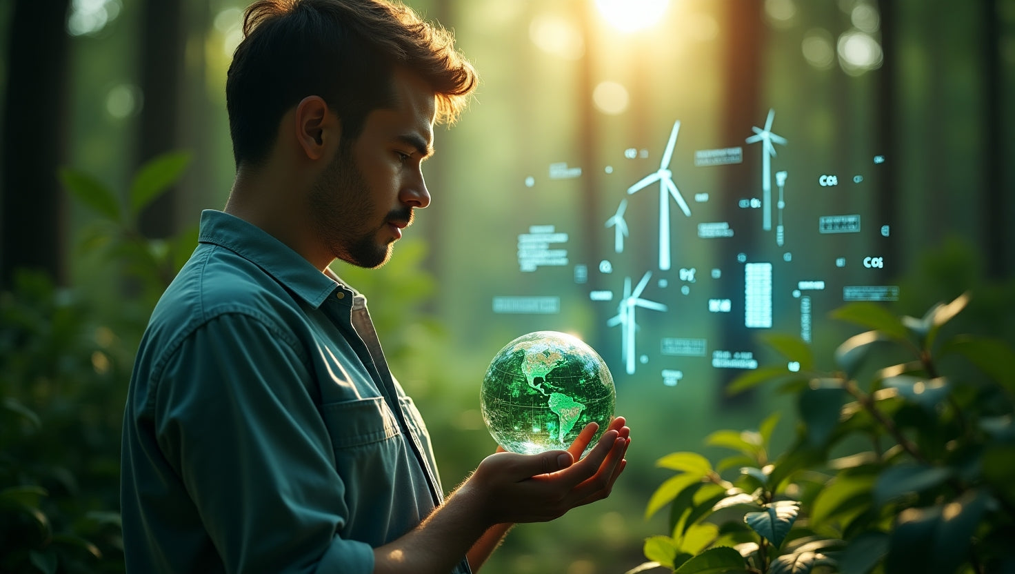 Professional infographic showing advantages and disadvantages of carbon trading with charts and icons