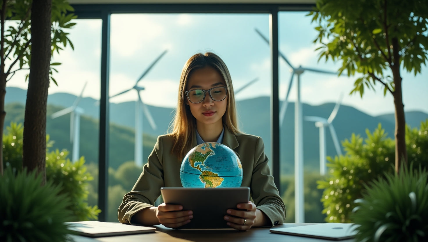 Professional chart showing fluctuating carbon credit price trends over time with clean modern design