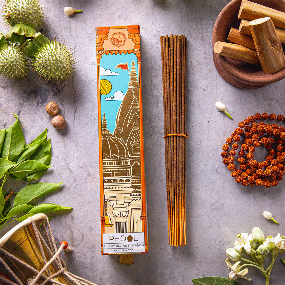 PHOOL KVT SANDALWOOD INCENSE STICKS
