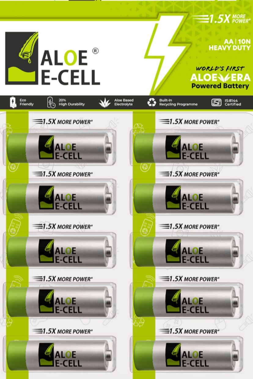 Aloe Ecell AA Batteries (Pack of 30) | 1.5V Eco-Friendly Batteries