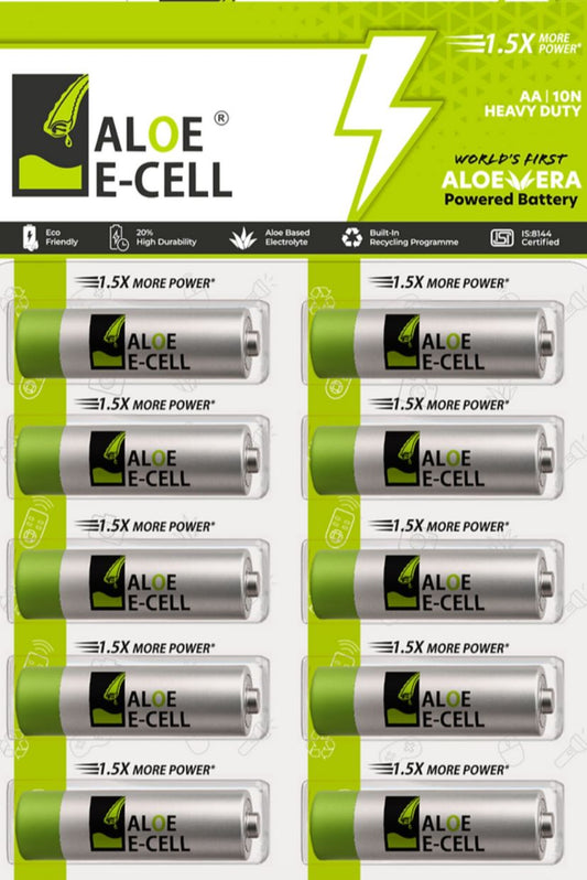 Aloe Ecell AA Batteries (Pack of 30) | 1.5V Eco-Friendly Batteries